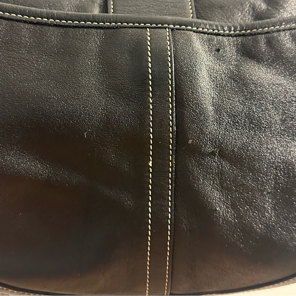 Vintage Y2K Coach Soho 9248 Black Leather Shoulder Bag Large Size - Picture 6 of 10